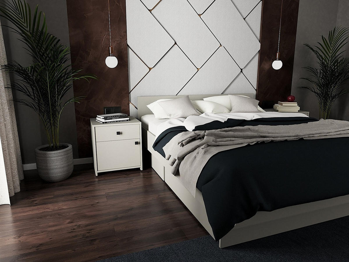 ROLLCONTAINER Kaschmir  - Kaschmir/Schwarz, MODERN, Holzwerkstoff/Kunststoff (48/53/45,3cm) - Milino