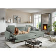 ECKSOFA  in Chenille, Flachgewebe Hellgrau Rücken echt  316/175 cm  - Hellgrau/Schwarz, Design, Textil/Metall (316/175cm) - Dieter Knoll