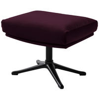 HOCKER in Textil Brombeere  - Brombeere/Schwarz, Design, Textil/Metall (51/37/41cm) - home24