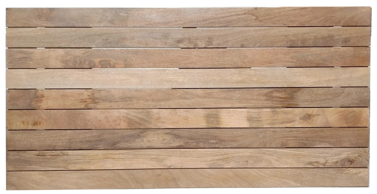 ESSTISCH Mangoholz rechteckig Naturfarben, Silberfarben  - Silberfarben/Naturfarben, Design, Holz/Metall (160/90/77cm) - Livetastic