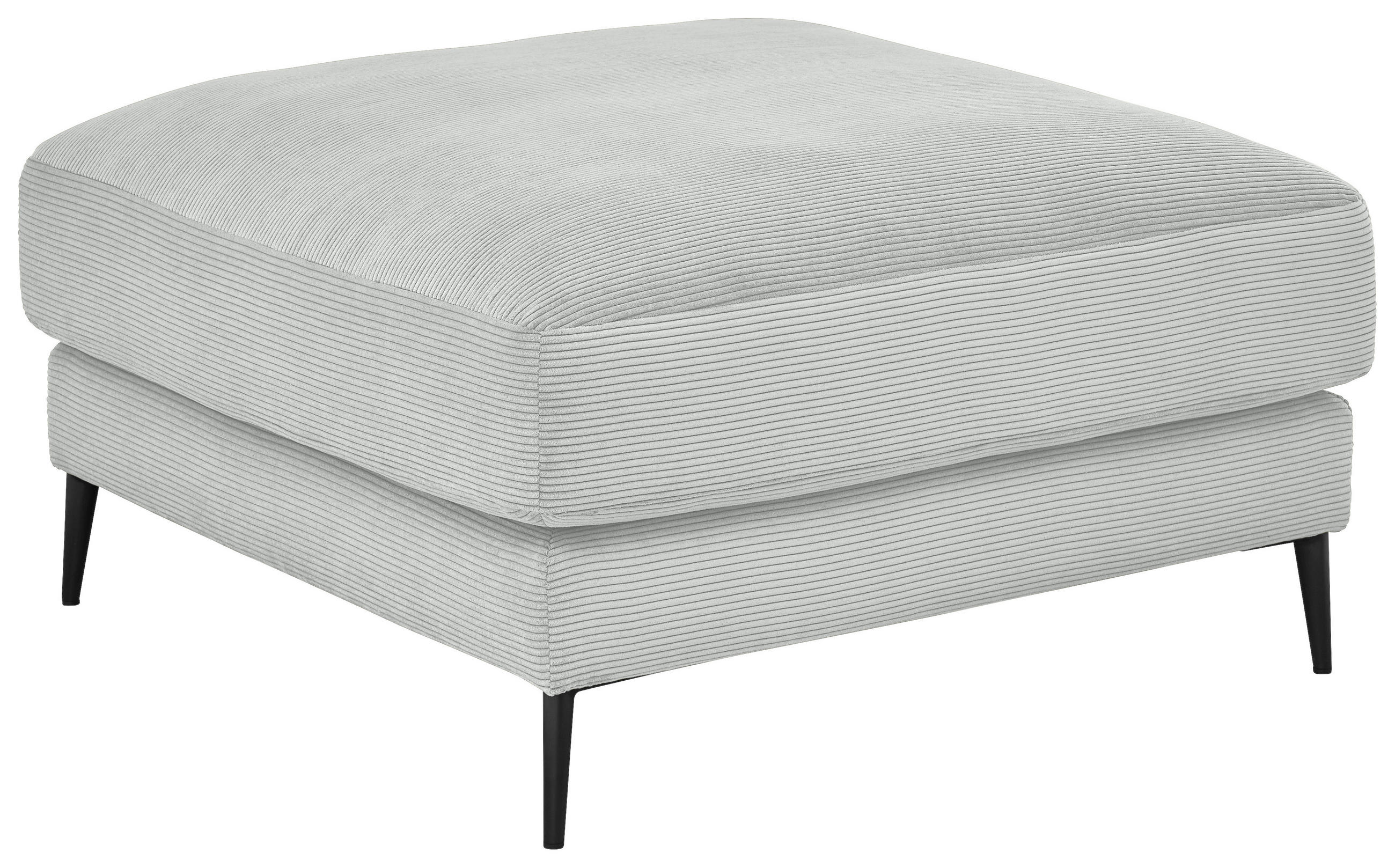 HOCKER in Textil Hellgrau  - Hellgrau/Schwarz, Design, Textil/Metall (90/43/90cm) - Dieter Knoll