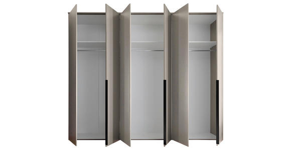 DREHTÜRENSCHRANK  in Kaschmir  - Kaschmir/Schwarz, MODERN, Holzwerkstoff/Kunststoff (270/225/52cm) - Carryhome