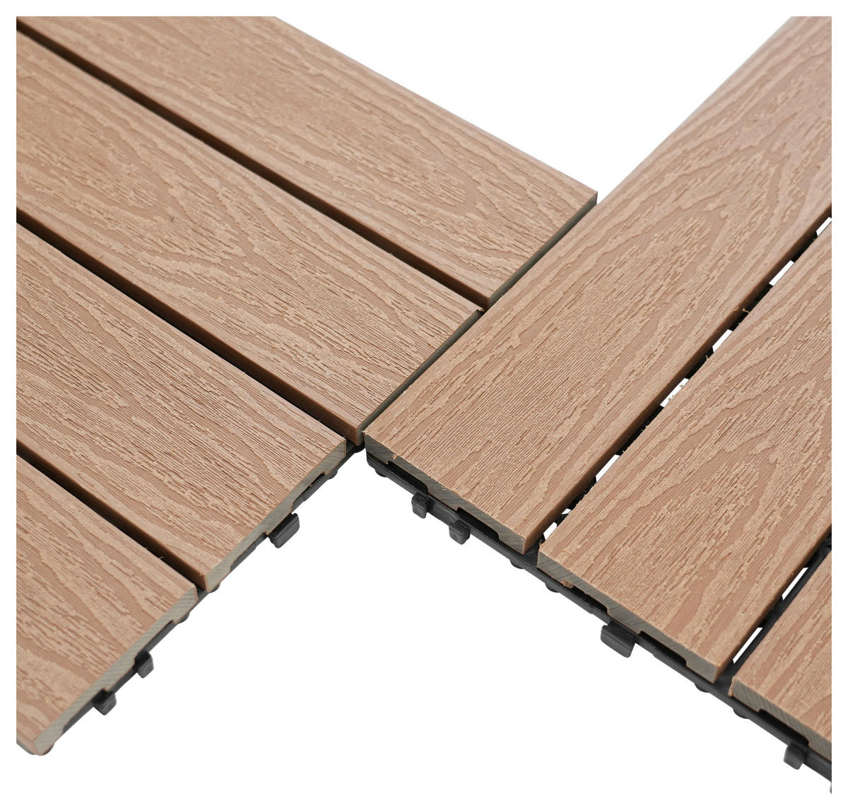 TERRASSENFLIESE 11 Stück  - Teakfarben, KONVENTIONELL, Holzwerkstoff (30/30/2,1cm) - Ambia Garden