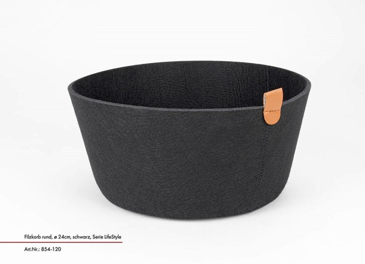 UNIVERZALNA KOŠARA   24/24/12 cm      - crna, Basics, tekstil (24/24/12cm) - Justinus