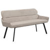 SITZBANK 160/90/62 cm Webstoff Schwarz, Taupe  - Taupe/Schwarz, MODERN, Textil/Metall (160/90/62cm) - MID.YOU