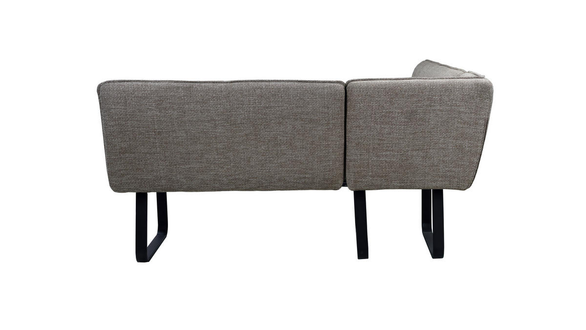 ECKBANK  in Braun  - Schwarz/Braun, MODERN, Textil/Metall (168-213/86/63cm) - MID.YOU