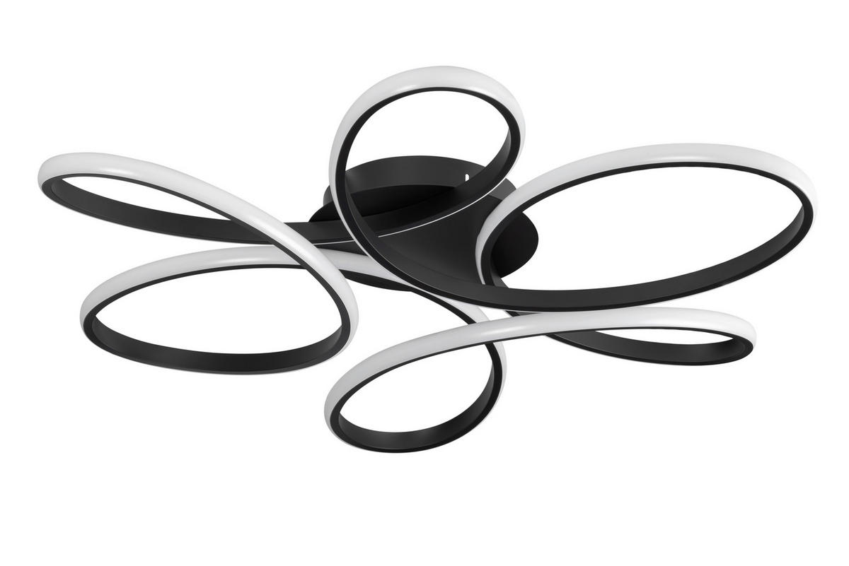 STROPNÍ LED SVÍTIDLO, 70/10 cm  - černá, Design, kov/plast (70/10cm) - Novel