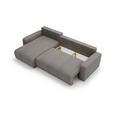 ECKSOFA in Cord Dunkelgrau  - Dunkelgrau/Schwarz, MODERN, Kunststoff/Textil (150/245cm) - Carryhome