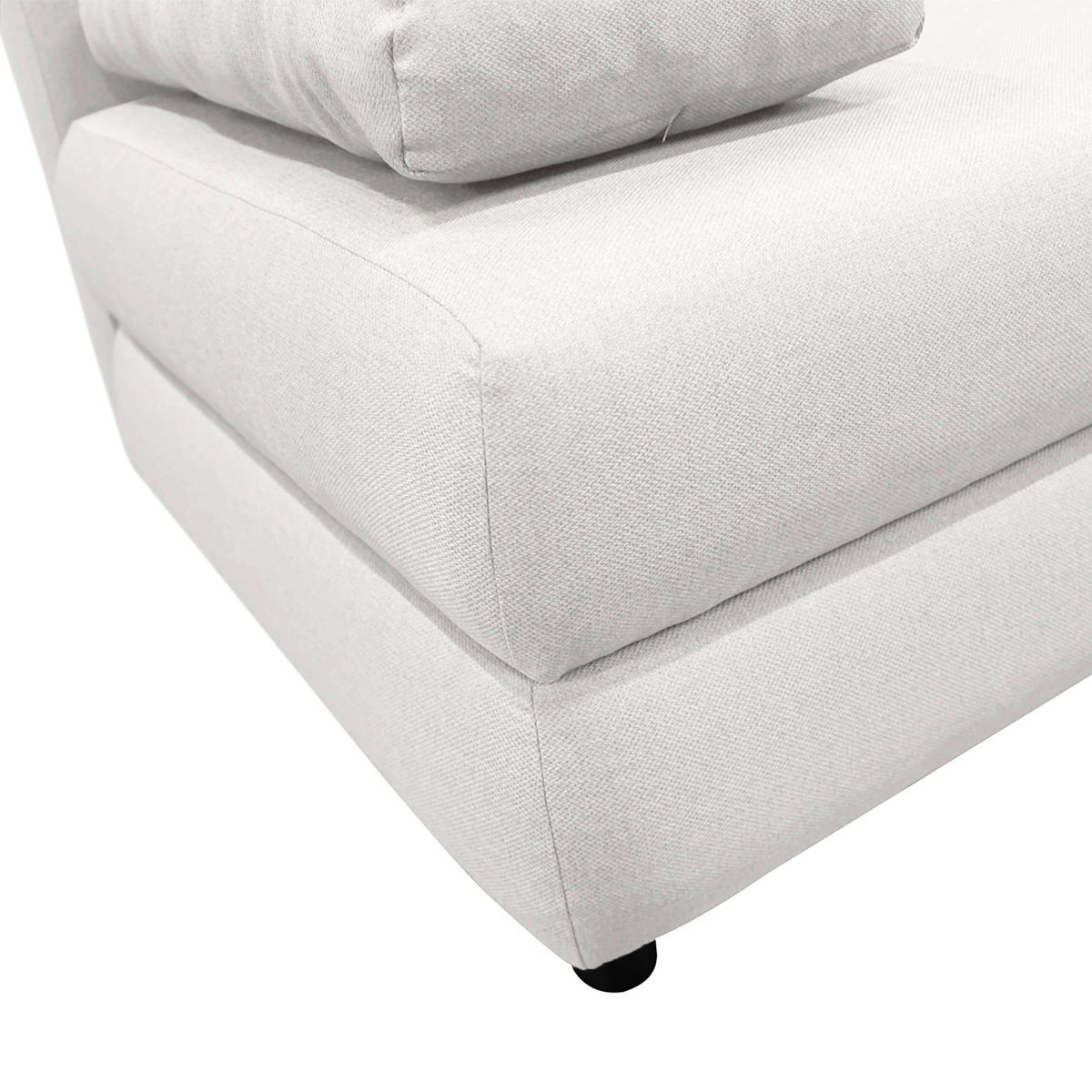 CANAPEA EXTENSIBILĂ textil alb  - alb/negru, Design, plastic/textil (206/87/88cm) - P & B