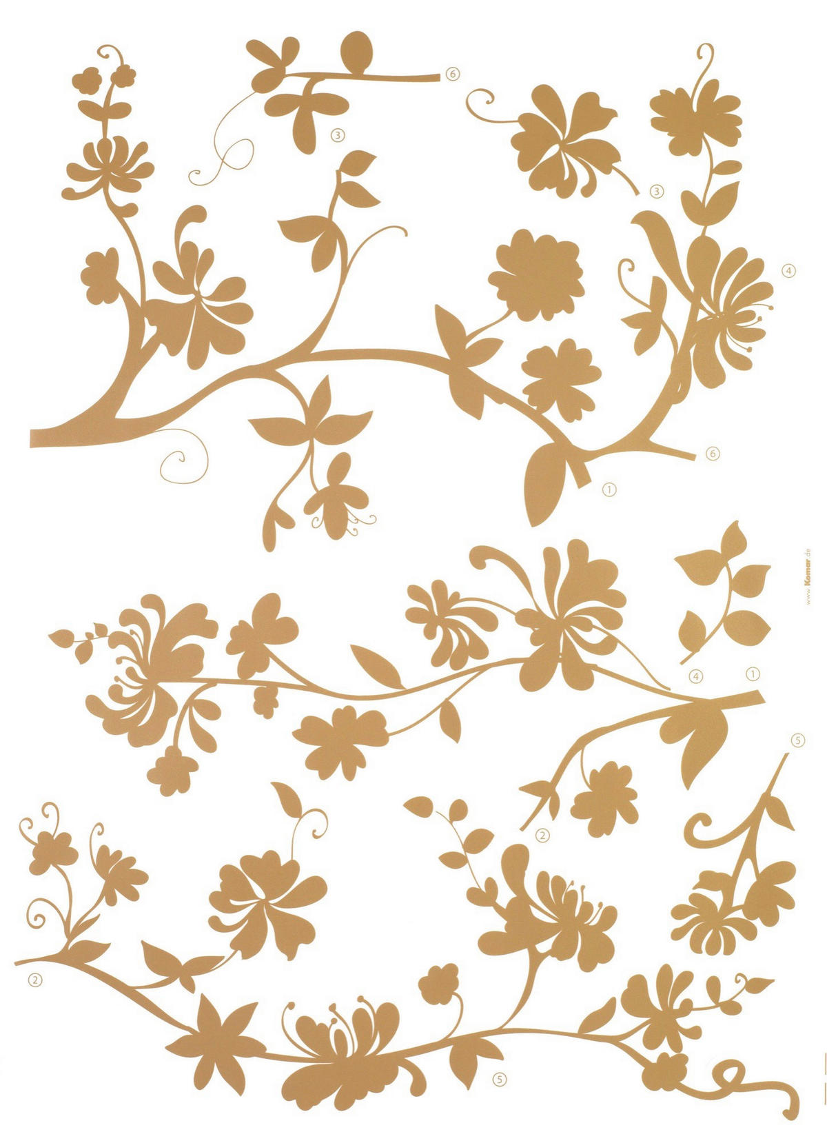 DEKOSTICKER  - Beige, Natur, Kunststoff (50/70cm) - Komar