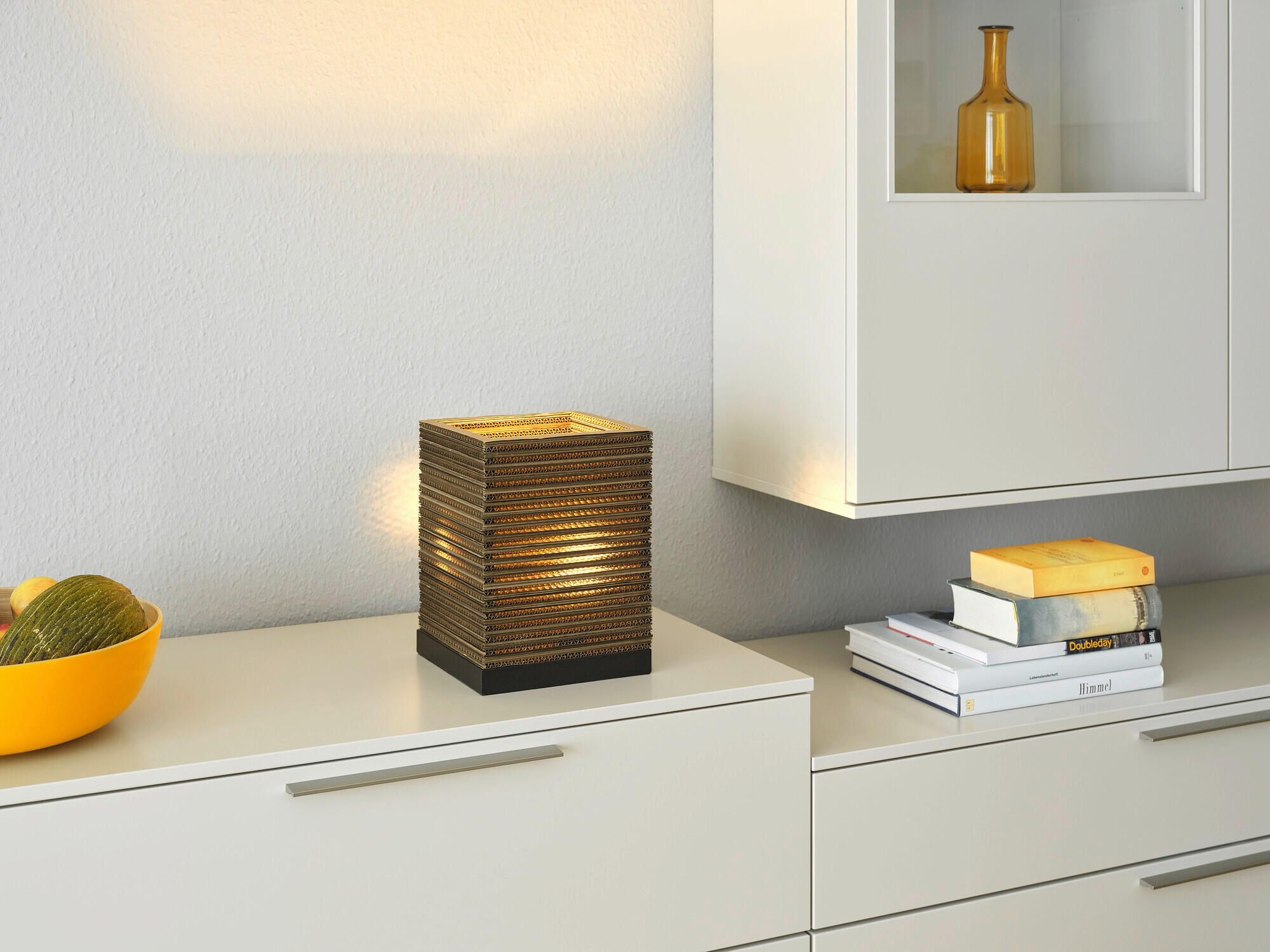 TISCHLEUCHTE 20/20/27 cm - Natur, Karton/Metall (20/20/27cm) - Osram