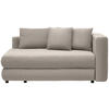 RÉCAMIERE in Flachgewebe Beige  - Beige/Schwarz, Design, Kunststoff/Textil (171/71-88/93cm) - Cantus