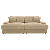 BIGSOFA in Cord Beige  - Beige/Schwarz, Modern, Kunststoff/Textil (230/85/190cm) - Carryhome