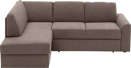 ECKSOFA in Mikrofaser Braun  - Schwarz/Braun, Konventionell, Kunststoff/Textil (165/224cm) - Xora