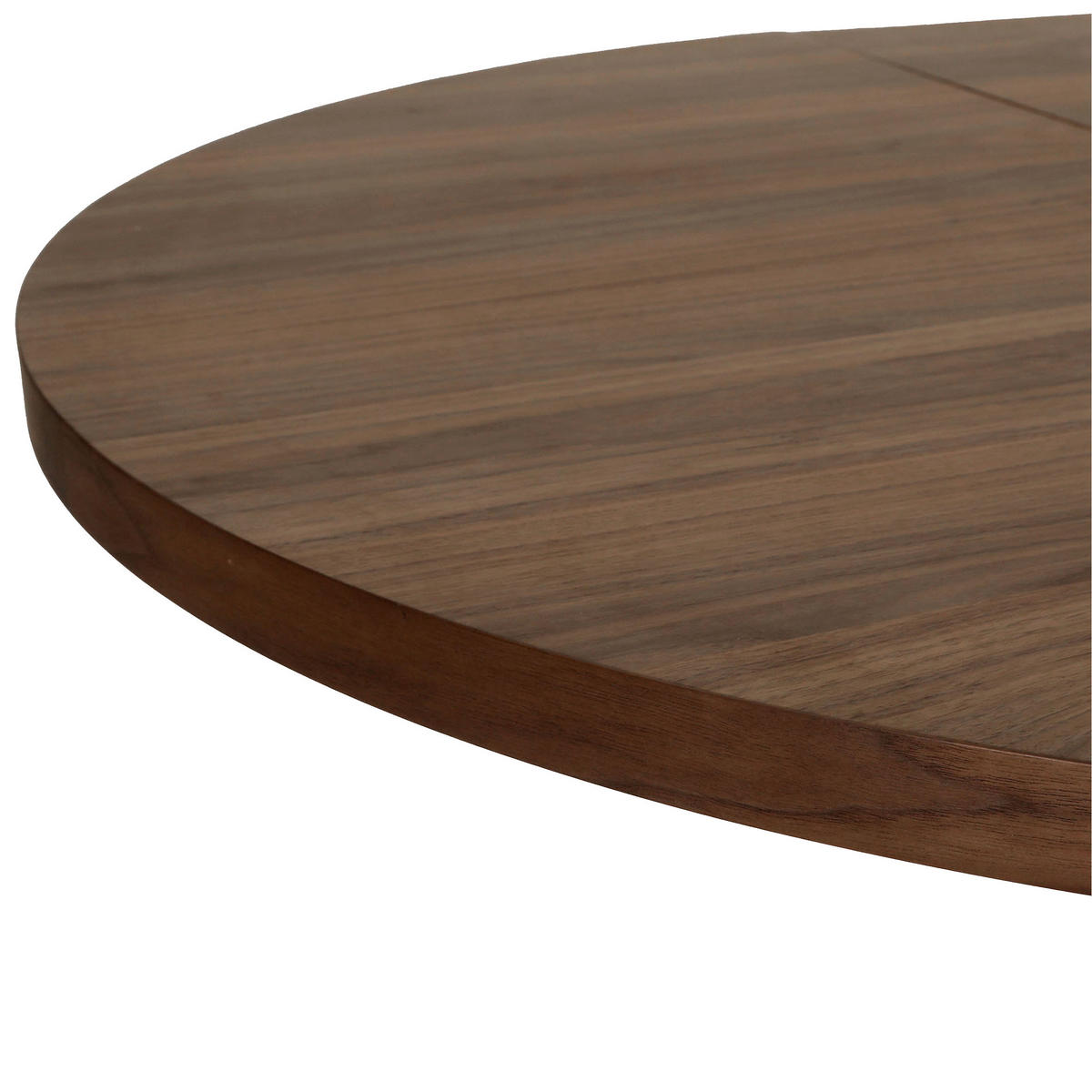 ESSTISCH 120-160/120/77 cm Echtholz  Holz ausziehbar rund Nussbaumfarben  - Nussbaumfarben/Schwarz, KONVENTIONELL, Holz/Metall (120-160/120/77cm) - Milino