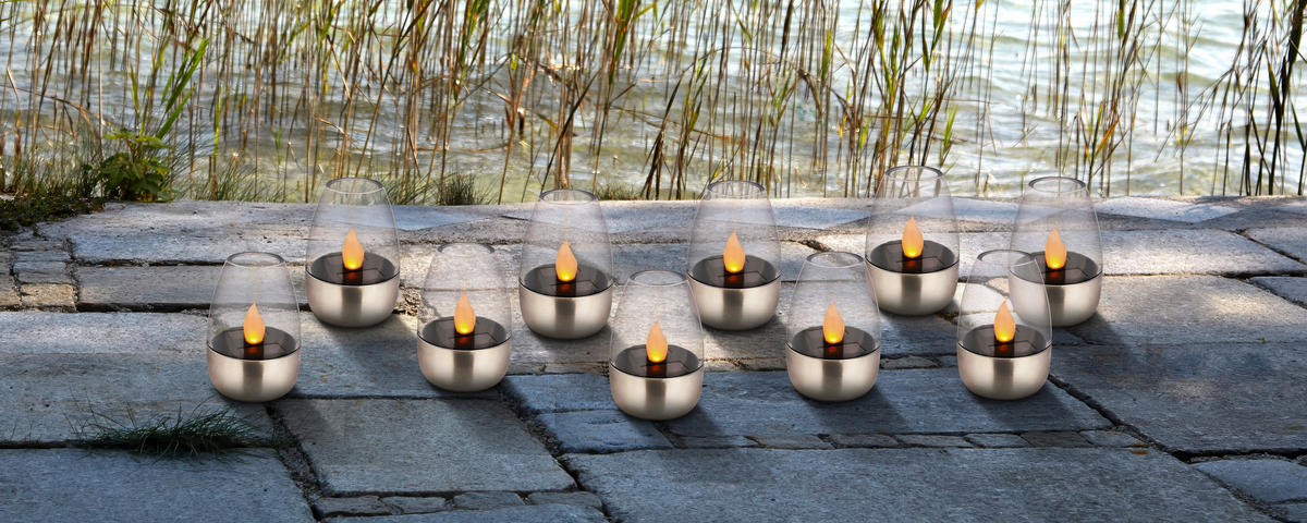 SZOLÁRLÁMPA SZETT 10 részes  - átlátszó, Design, műanyag/fém (6,1/8,8cm) - Ambia Garden