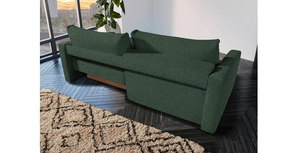 2,5-SITZER  in Flachgewebe Olivgrün  - Schwarz/Olivgrün, Design, Kunststoff/Textil (240/70/125cm) - Xora