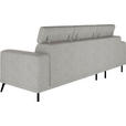 ECKSOFA Greige Chenille  - Greige/Schwarz, KONVENTIONELL, Textil/Metall (178/264cm) - Hom`in