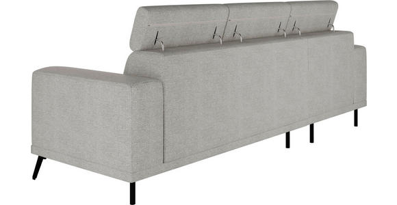 ECKSOFA Greige Chenille - Greige/Schwarz, KONVENTIONELL, Textil/Metall (178/264cm) - Hom`in