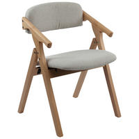 BESUCHERSTUHL  in Webstoff Creme  - Creme/Naturfarben, Modern, Holz/Textil (53/78/47cm) - MID.YOU