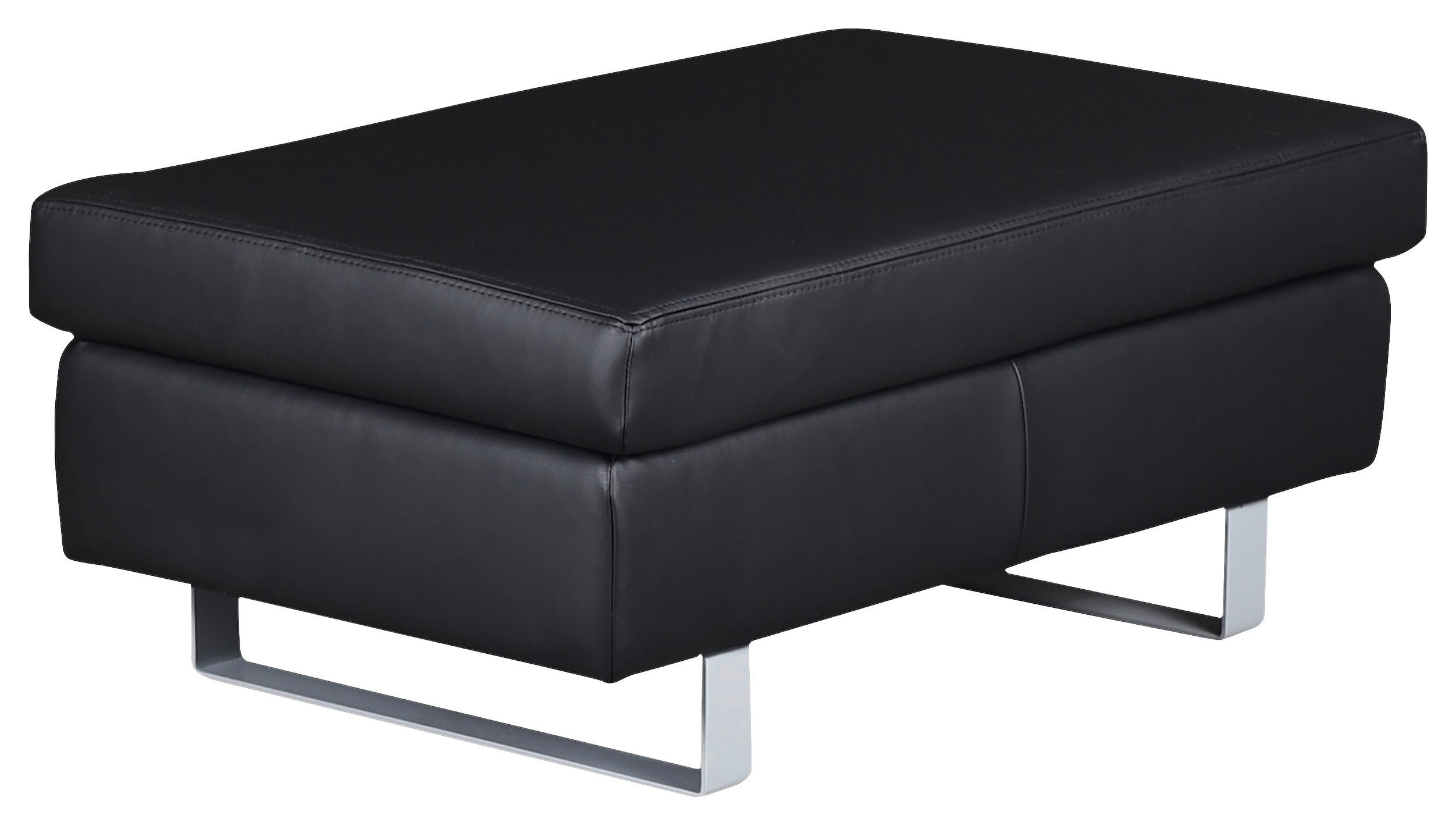 HOCKER in Textil Schwarz  - Schwarz/Grau, Design, Textil/Metall (92/39/59cm) - MID.YOU