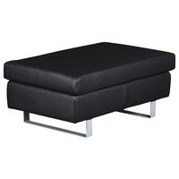 HOCKER in Textil Schwarz  - Schwarz/Grau, Design, Textil/Metall (92/39/59cm) - MID.YOU