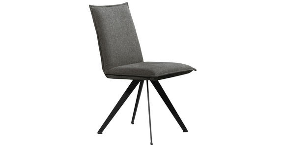 STUHL  Stoffauswahl, Sitzfläche 180° drehbar, automatische Rückholfunktion Webstoff  - Schwarz, Basics, Holz/Textil (46/91/61cm) - Carryhome