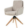ARMLEHNSTUHL in Holz, Metall, Textil Taupe  - Taupe/Naturfarben, KONVENTIONELL, Holz/Textil (60/93/65,5cm) - Livetastic