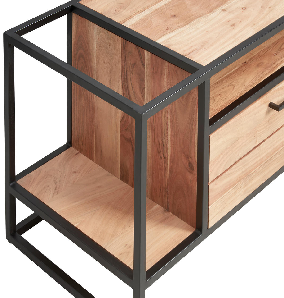 LOWBOARD Urban Garden 2.0  in 93/54/47 cm  - Schwarz/Honig, Design, Holz/Metall (93/54/47cm) - MID.YOU