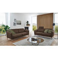 2-SITZER-SOFA  in Echtleder Braun   - Eichefarben/Beige, Natur, Leder/Holz (182/86/87cm) - Valnatura