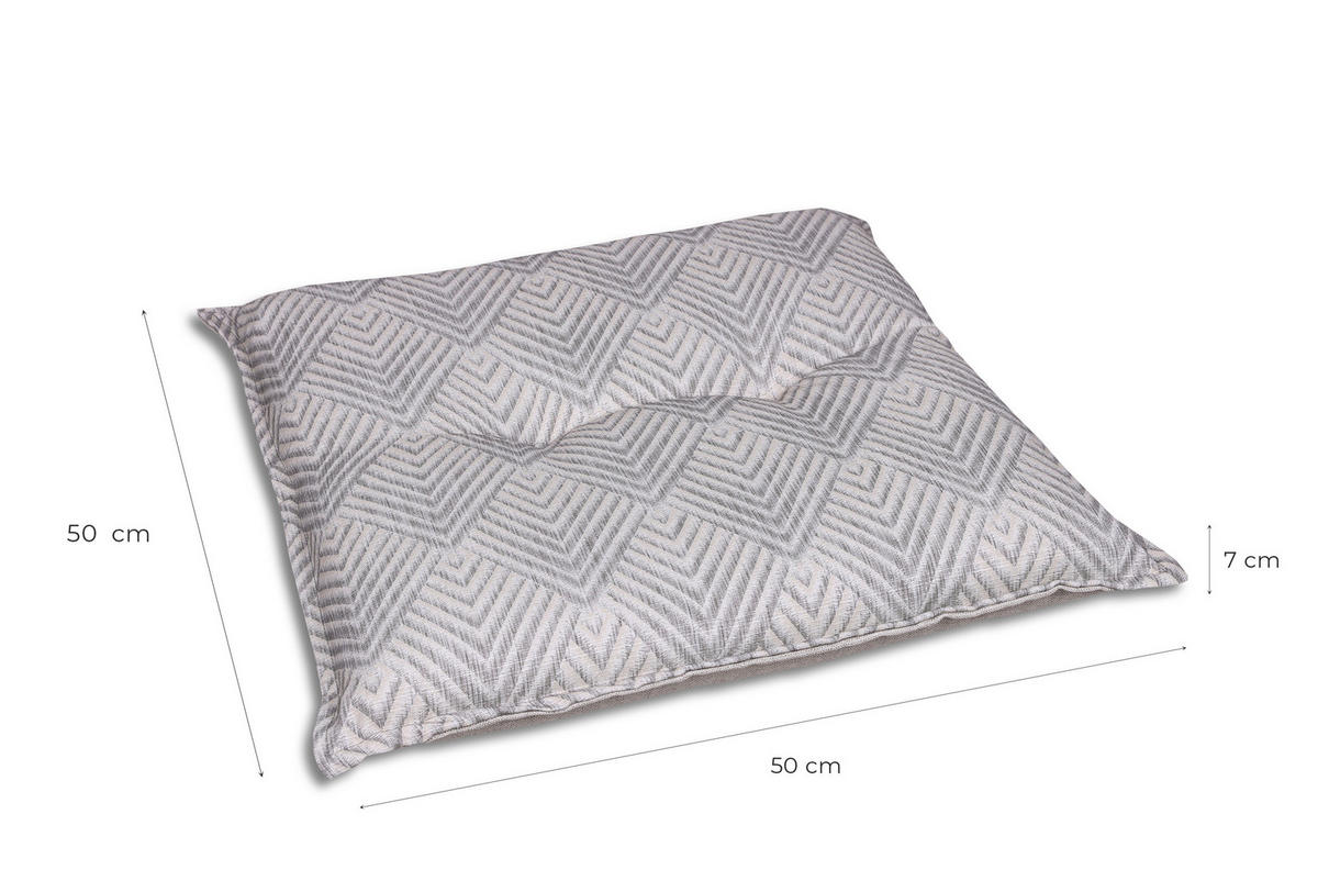 GARTENHOCKERAUFLAGE   50/7/50 cm  - Beige, Basics, Textil (50/7/50cm)