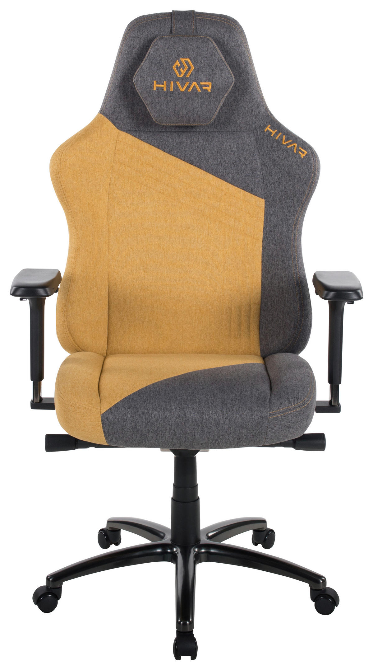 SKYLAR XL Sun Obsidian Anthrazit, Gelb, Schwarz Hochglanz Metall, Textil   - Schwarz Hochglanz/Anthrazit, LIFESTYLE, Textil/Metall (81/147/72cm) - HIVAR