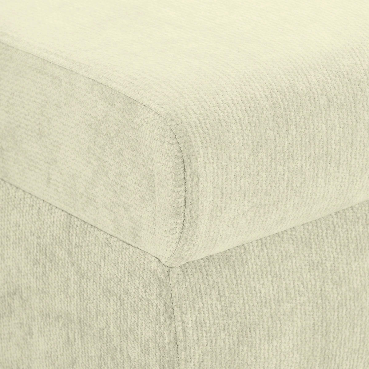 WOHNLANDSCHAFT Creme Chenille  - Creme/Schwarz, KONVENTIONELL, Kunststoff/Textil (140/328/140cm) - Ti'me