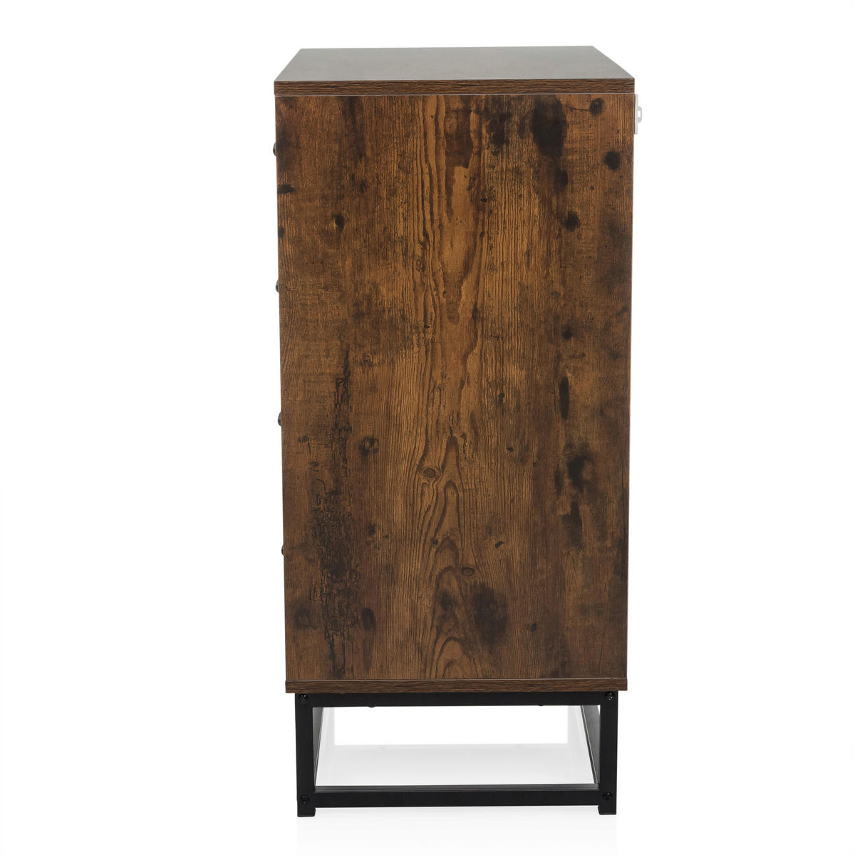 KOMMODE  in 60/83,5/38,5 cm  - Schwarz/Braun, MODERN, Holzwerkstoff/Metall (60/83,5/38,5cm) - MID.YOU