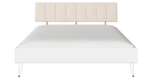 BETT 180/200 cm  in Weiß  - Weiß, Design, Holzwerkstoff/Textil (180/200cm) - Carryhome