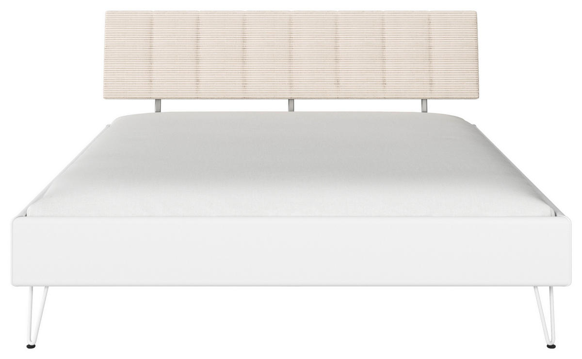 BETT 180/200 cm  in Weiß  - Weiß, Design, Holzwerkstoff/Textil (180/200cm) - Carryhome