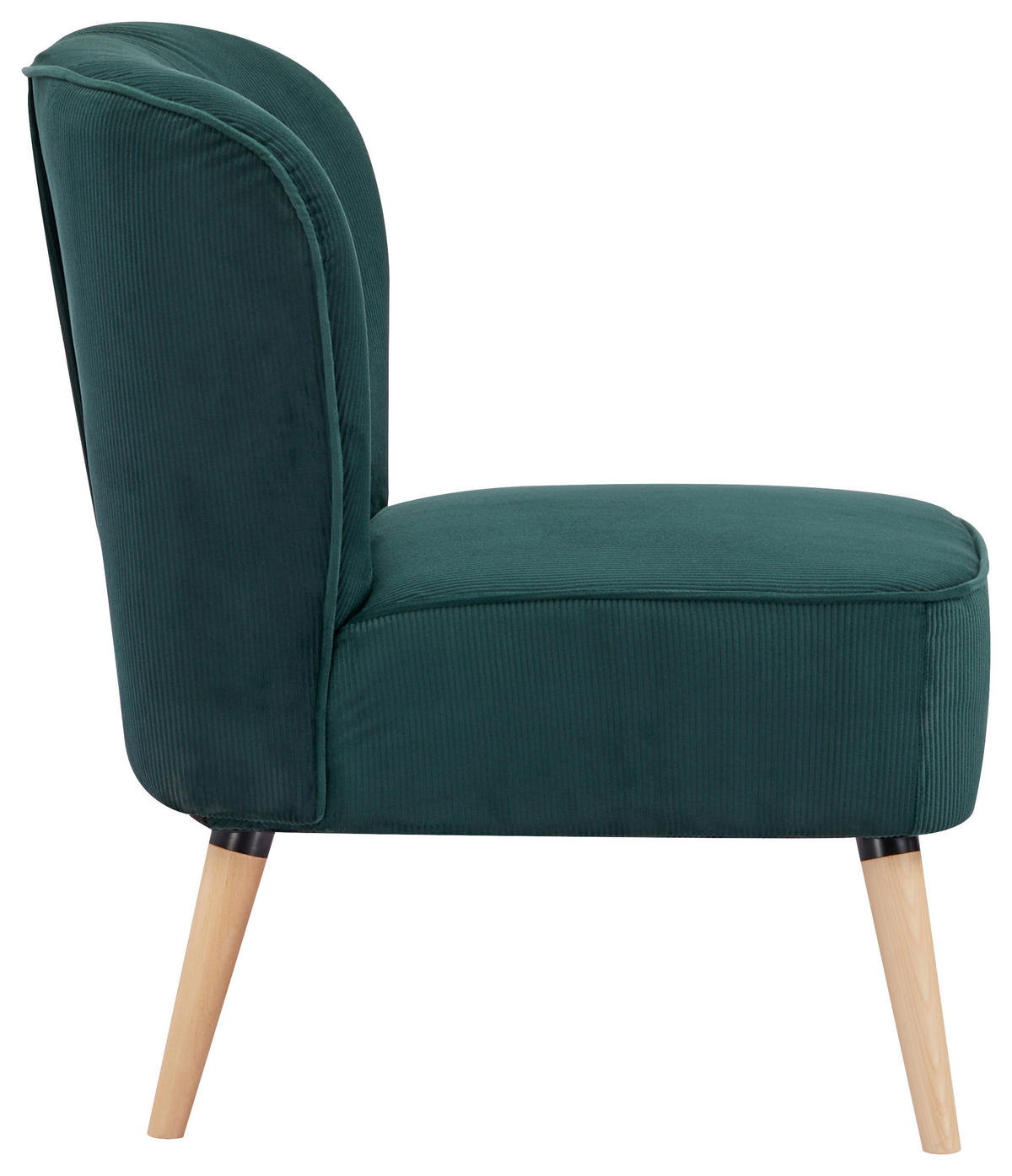SESSEL in Cord Grün  - Naturfarben/Grün, Design, Holz/Textil (75/82/80cm) - Livetastic