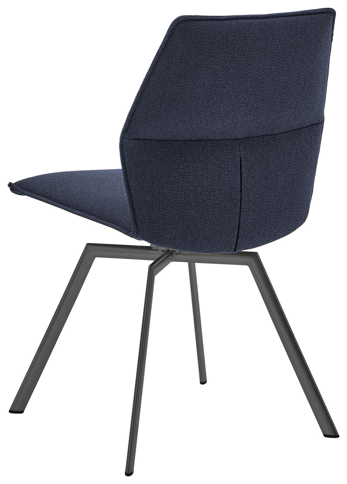STUHL  in Stahl  - Anthrazit/Dunkelblau, Design, Textil/Metall (49/86/60cm) - Venjakob