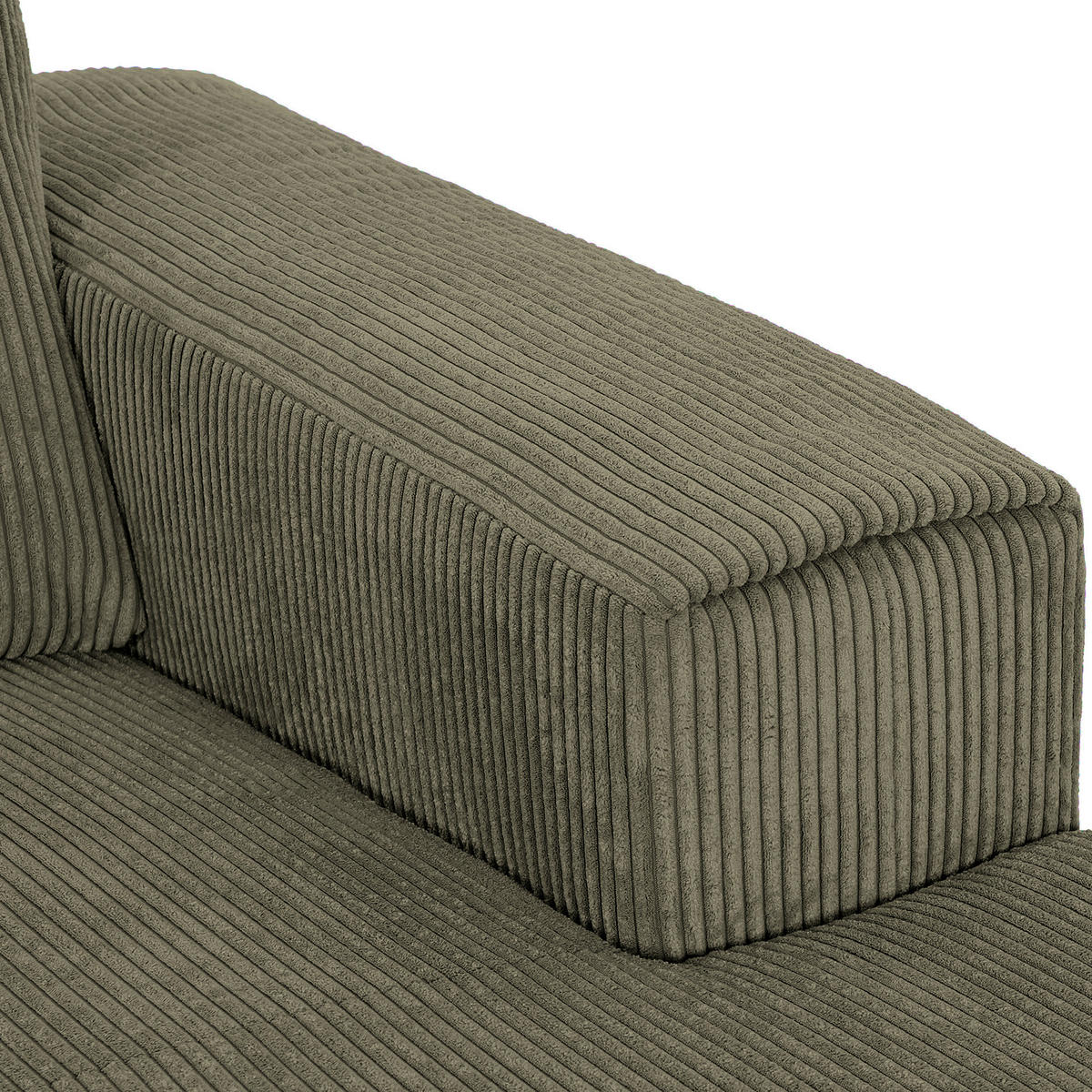 ECKSOFA in Cord Dunkelgrün  - Dunkelgrün/Schwarz, Konventionell, Textil/Metall (285/170cm) - Carryhome