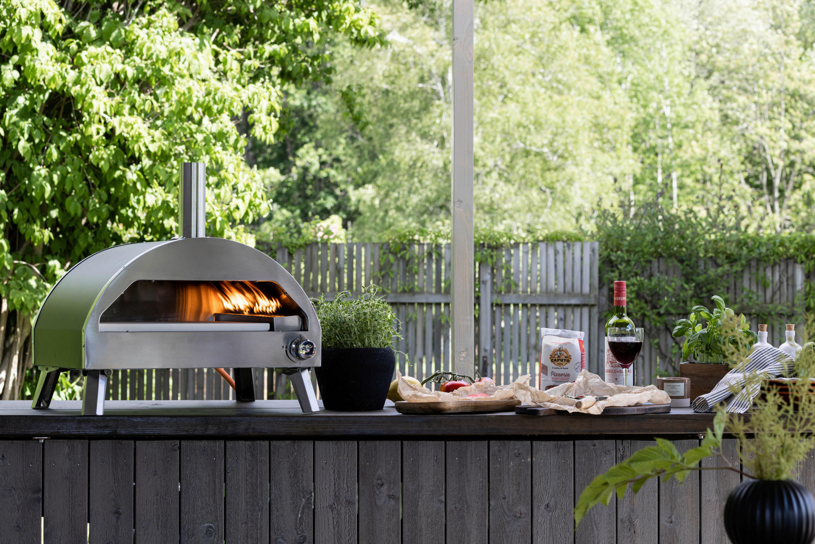 PIZZAOFEN  - Silberfarben, KONVENTIONELL, Metall (56,3/56,5/54cm) - Gardenson