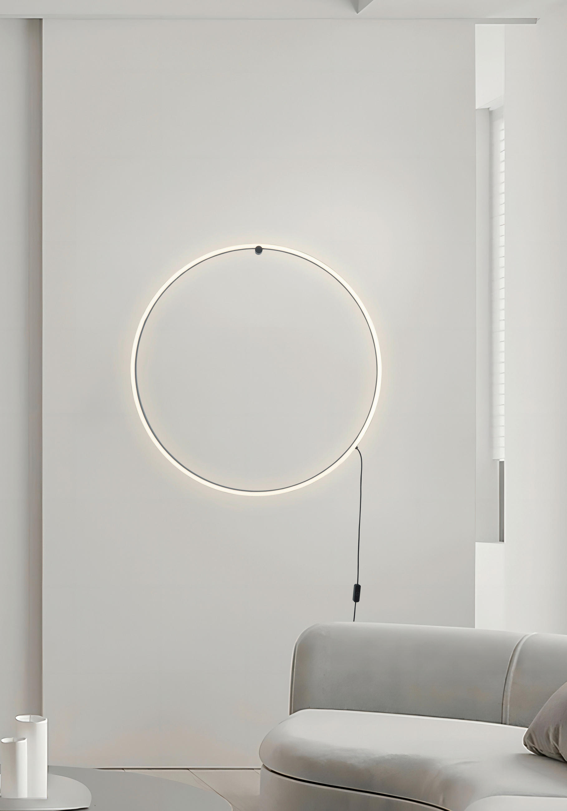 LED-WANDLEUCHTE Scopello 67/6 cm   - Schwarz, Design, Kunststoff/Metall (67/6cm)