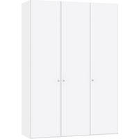 DREHTÜRENSCHRANK 152/220/40 cm 3-türig Weiß  - Silberfarben/Weiß, Design, Glas/Holzwerkstoff (152/220/40cm) - Jutzler