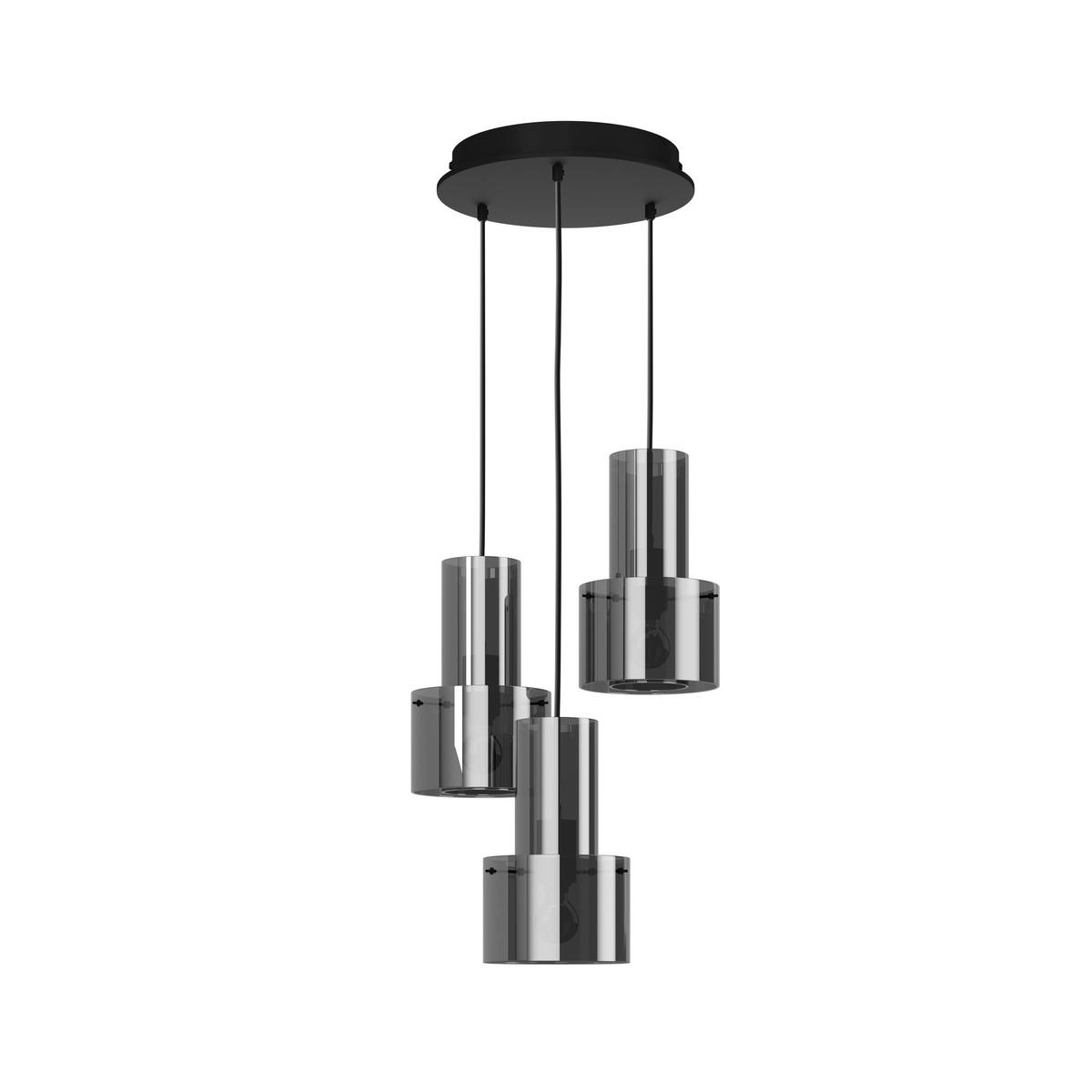 HÄNGELEUCHTE 33/150 cm  - Dunkelgrau, Design, Glas/Metall (33/150cm) - Dieter Knoll