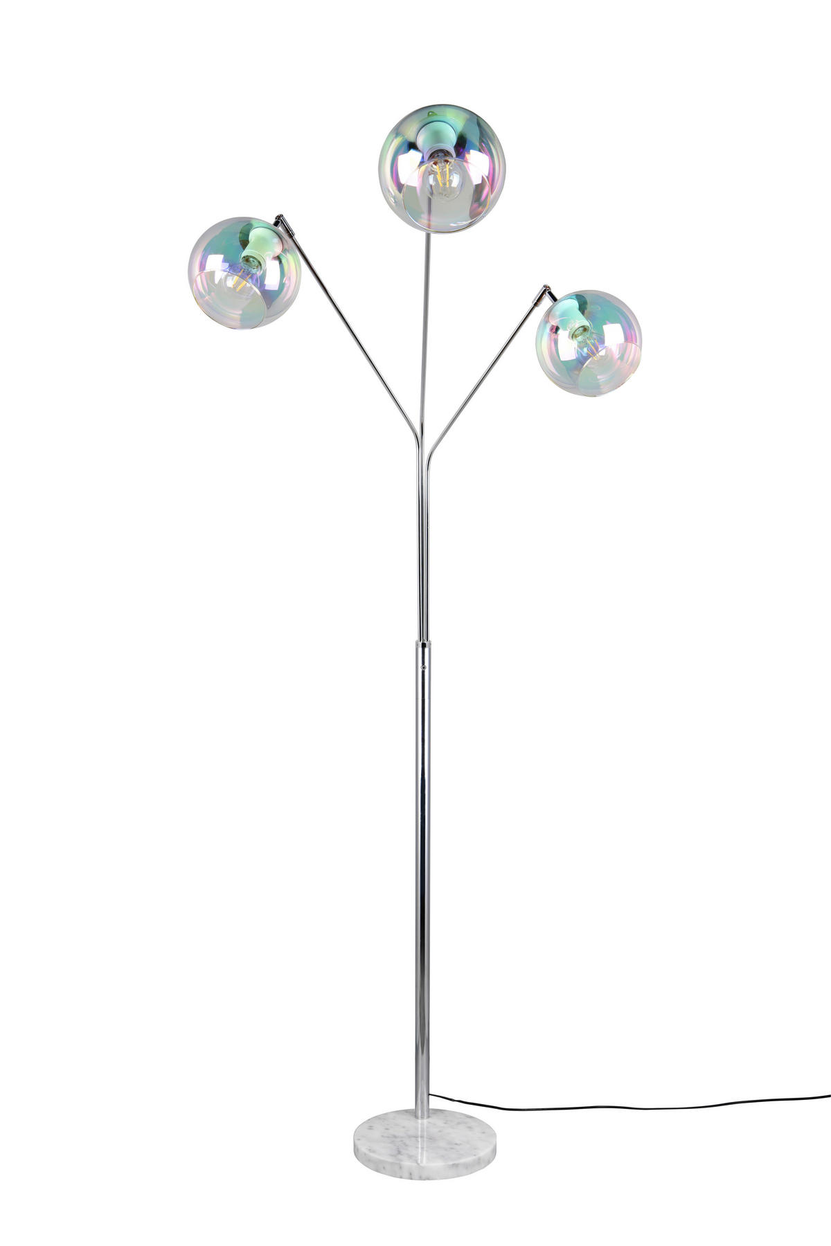 STEHLEUCHTE - Chromfarben/Weiss, Design, Glas/Metall (67/30/200cm) - Trio Leuchten