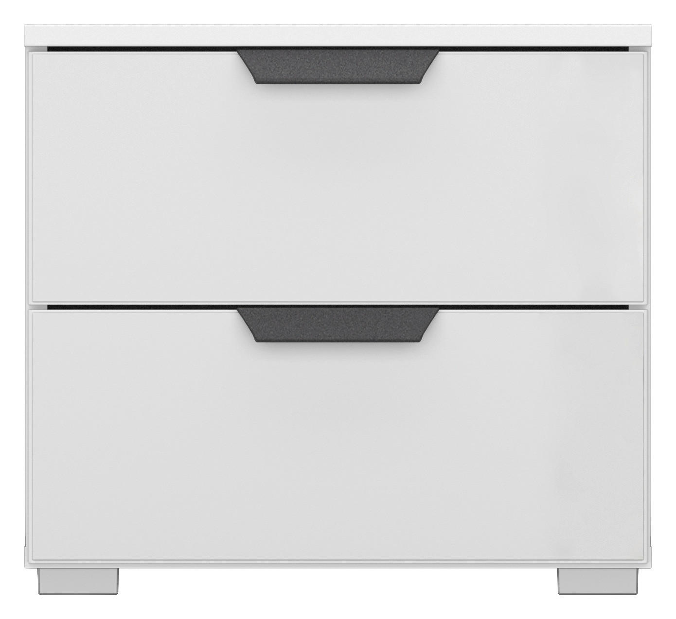 Thumbnail - Rauch Möbel Nachtschrank, Weiß, Weiß Hochglanz, Metall, 2 Schublade(n) Schubladen, 47x43x42 cm, Blauer Engel, Goldenes M...