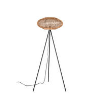 STEHLEUCHTE - Schwarz/Braun, Natur, Holz/Metall (52/150cm) - Trio Leuchten