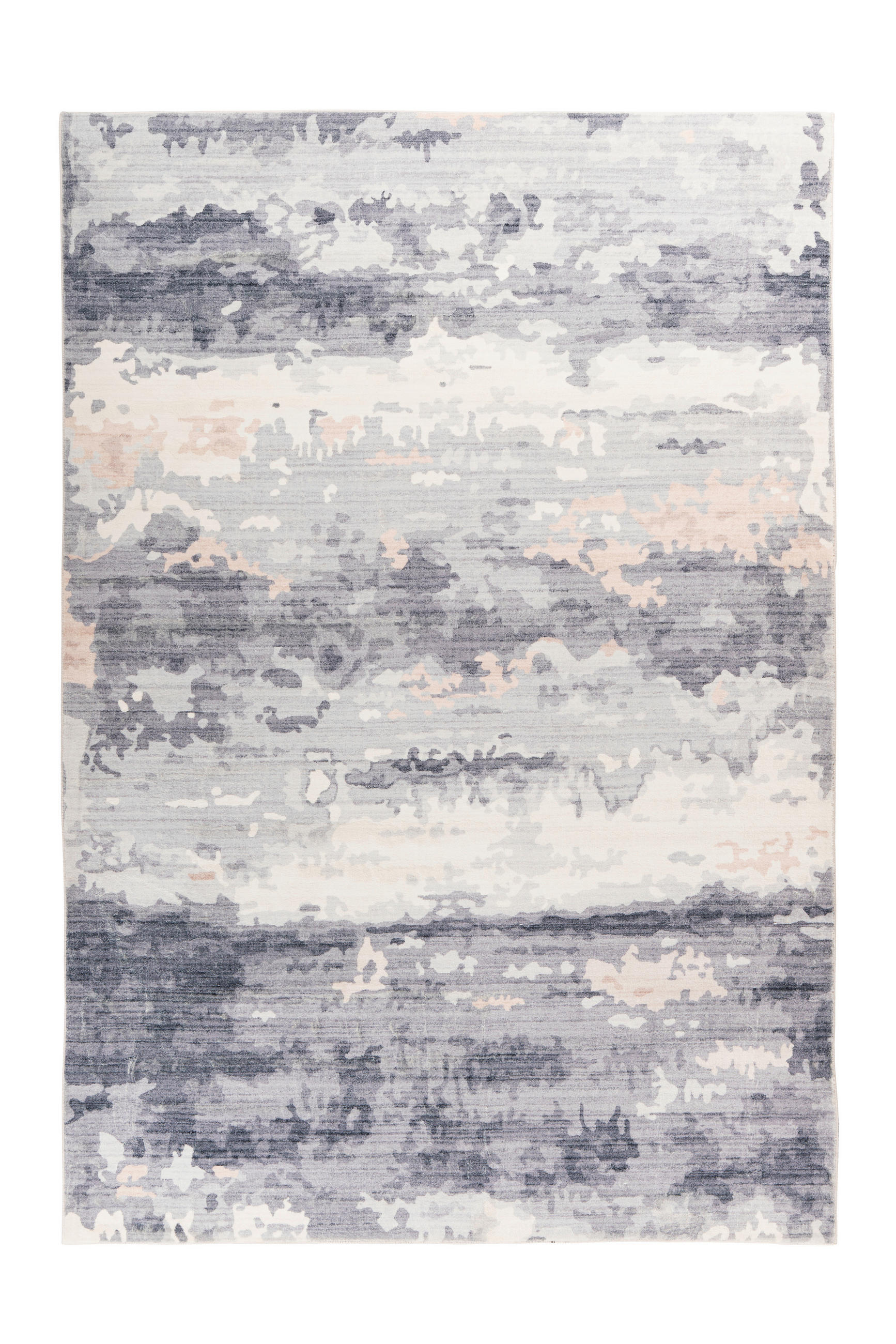 TEPPICH 80/150 cm Ilena 325 Grau Grau  - Grau, KONVENTIONELL, Kunststoff/Textil (80/150cm)