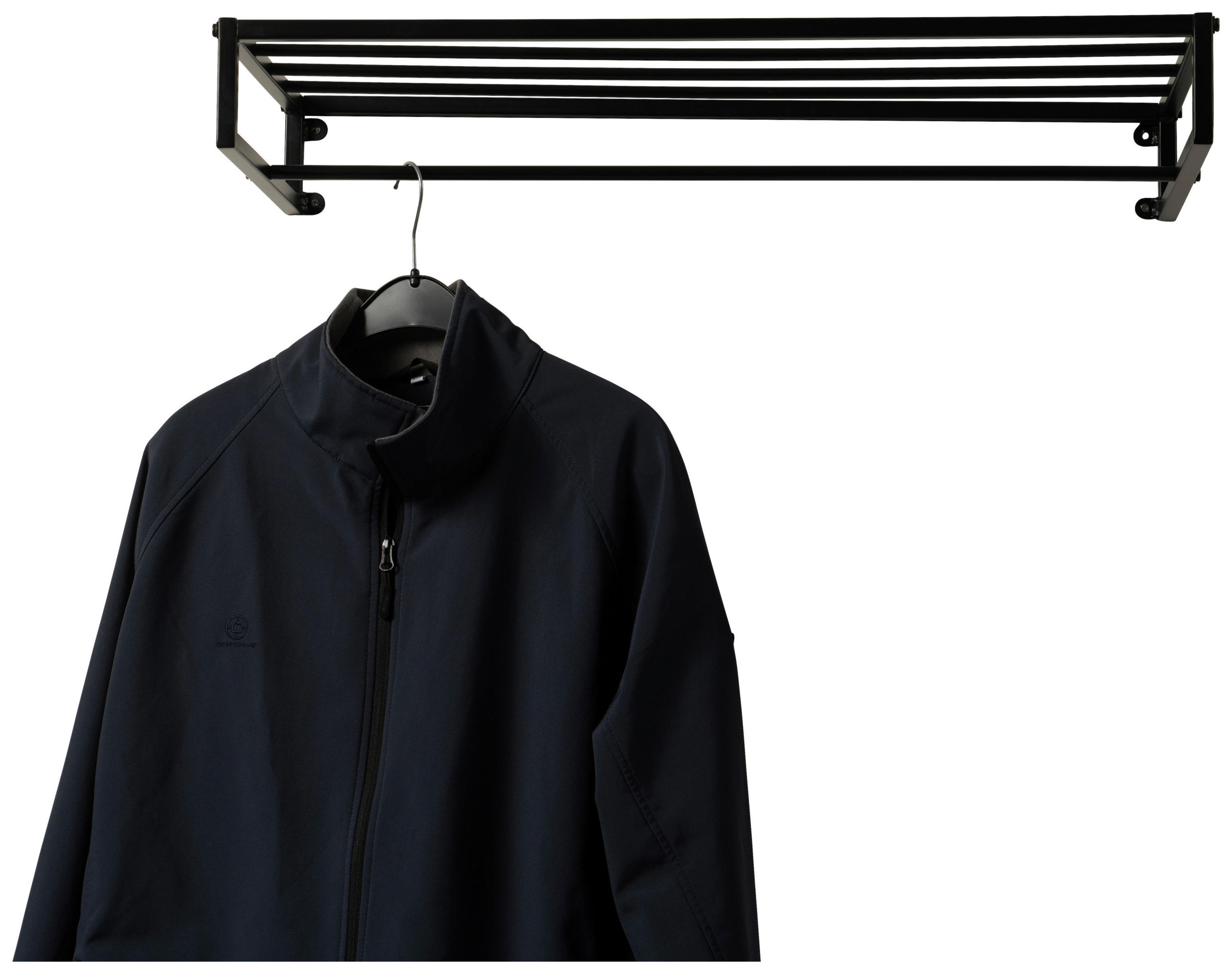 WANDGARDEROBE  in Schwarz  - Schwarz, Basics, Metall (75/10/35cm)