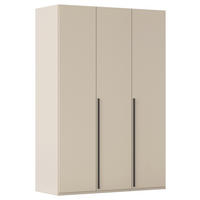 DREHTÜRENSCHRANK 151/223/60 cm 3-türig Champagner  - Chromfarben/Champagner, Design, Holzwerkstoff/Metall (151/223/60cm) - home24