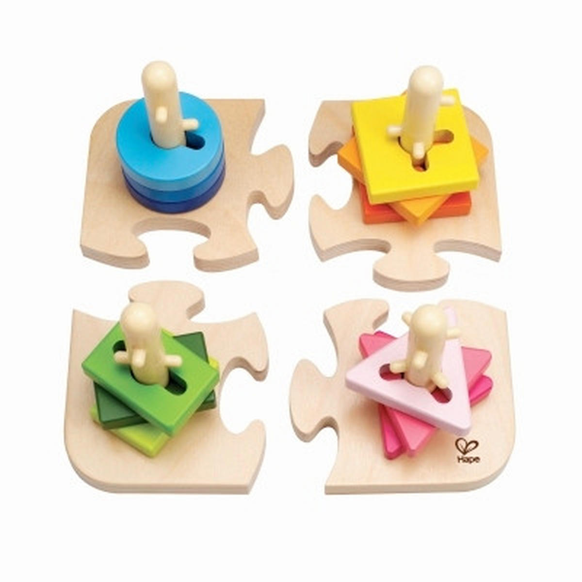 PUZZLE - Multicolor, Basics, Holz/Holzwerkstoff (19,7/19,7/11,6cm) - Hape